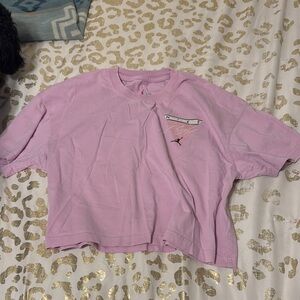 Jordan Pink Cropped T-Shirt